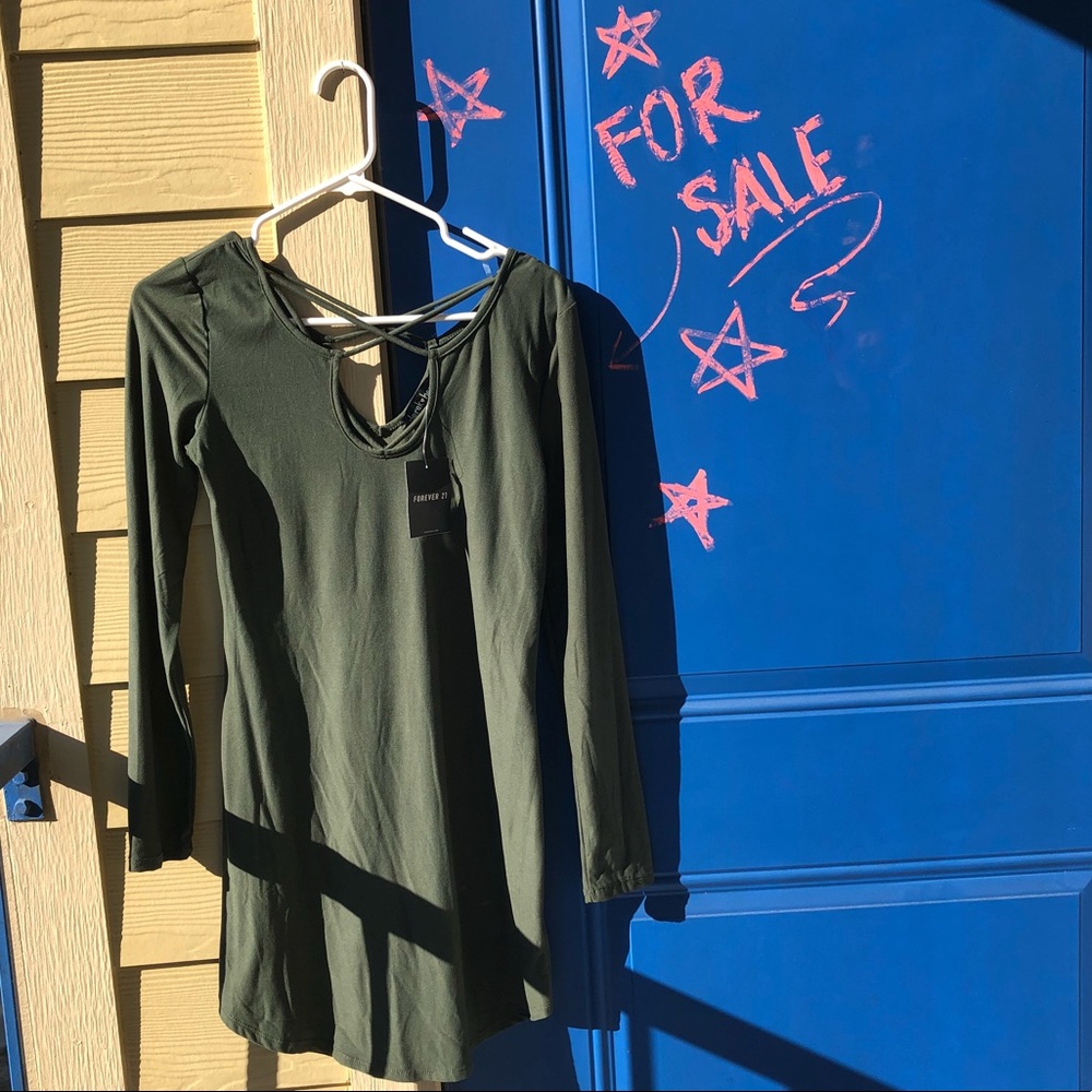 Olive green sexy curvy dress